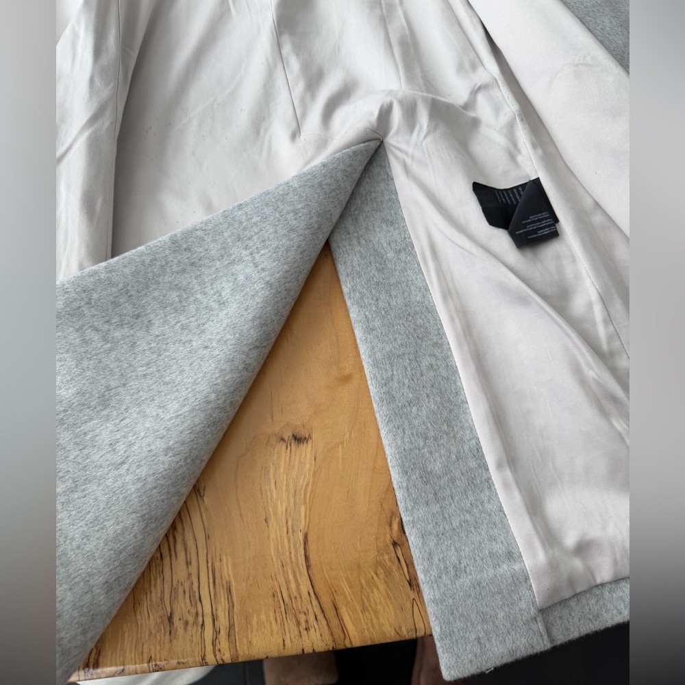 Club Monaco Daylina Long Wool Coat Heather Gray Size Small - Picture 15 of 16